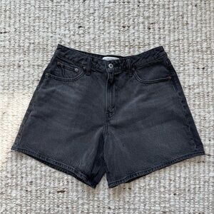 Abercrombie & Fitch High Waist Black Denim Shorts